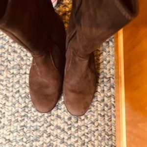 Ecco Brown Suede Calf Boots